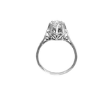 Bague or gris solitaire