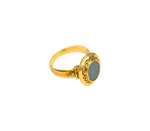 Bague or jaune avec opale