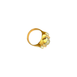 Bague or jaune art déco 3 diamants