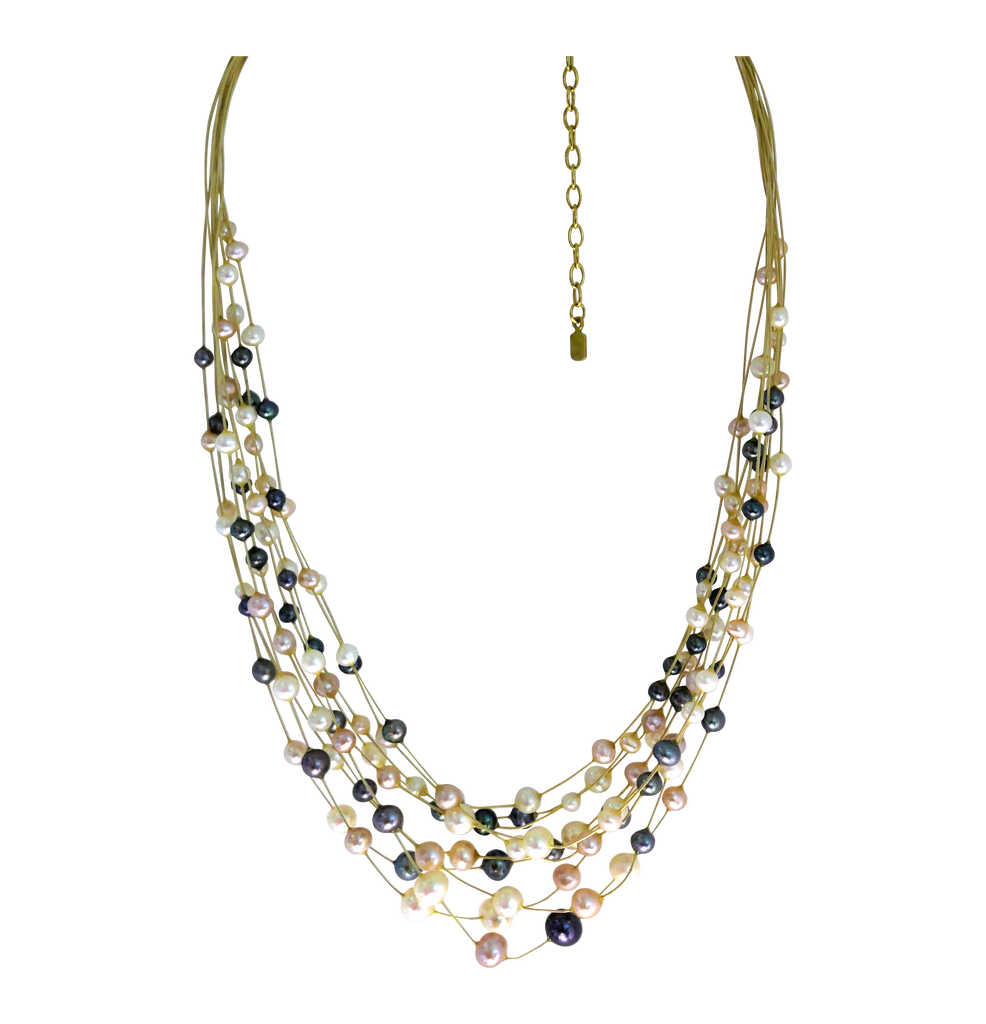 Collier trois rangs ras du cou de perles de culture Akoya - Collier Collier trois rangs ras du cou de perles de culture Akoya - Collier