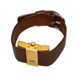 Montre LIP automatique carrée avec bracelet en cuir