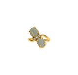 Bague or 14k avec 2 opales