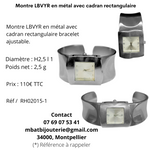 Montre LBVYR en métal avec cadran rectangulaire