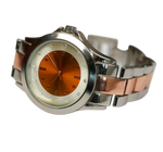 Montre LBVYR en métal avec liseret rose et cadran 36