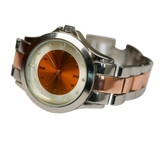 Montre LBVYR en métal avec liseret rose et cadran 36