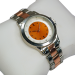 Montre LBVYR en métal avec liseret rose et cadran 36
