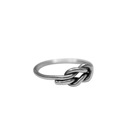 Bague en argent 925 avec nœud plat