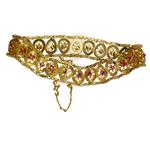 Bracelet or 18k associé de 23 rubis