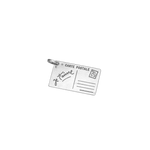 Pendentif argent 925 carte postale avec écrit "je t'aime"