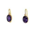 Boucles d'oreille dormeuse or18k avec amethyste