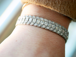Bracelet en platine 900 sertie de 120 diamants