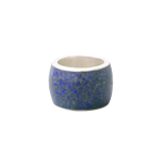 Anneau argent large avec lapis lazuli