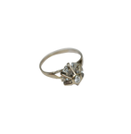 Bague or gris diamant solitaire